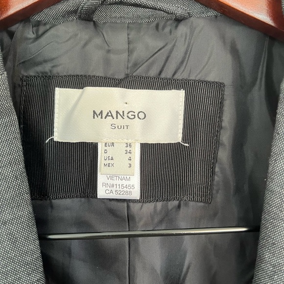 Mango Suits Women's Gray tailored Blazer size 4 - Picture 4 of 5